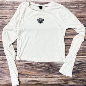 Embroidery pug size medium Top